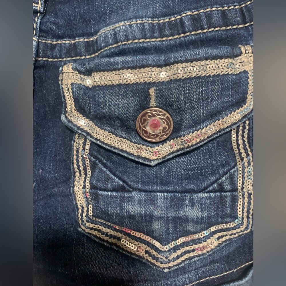 Daytrip Scorpio Low Rise Blingy Jean Shorts - Picture 4 of 9